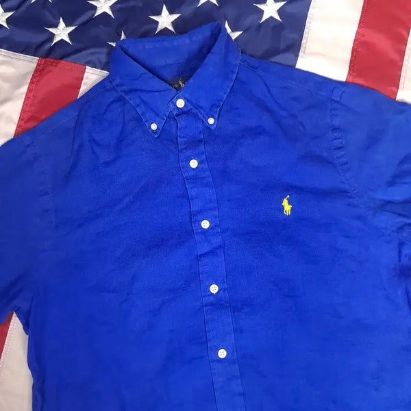 [BUNJANG] Ralph Lauren Polo Original Linen Short Sleeve Shirt / 오리지날 랄프로렌폴로 린넨 반팔셔츠