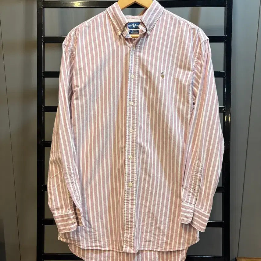[BUNJANG] Ralph Lauren Blake Fit Striped Shirt Red M / [M] 폴로 블레이크핏 스트라이프 셔츠 레드 남방 4.9