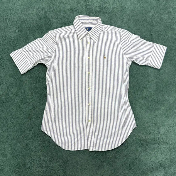[BUNJANG] Polo Ralph Lauren Slim Fit Striped Short Sleeve Shirt / 폴로 랄프로렌 슬림핏 스트라이프 반팔셔츠 (90)