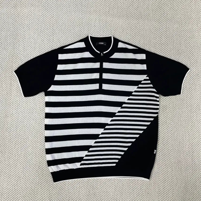 [BUNJANG] Renoma Striped Short Sleeve Knit Size 105 / 레노마 스트라이프 반팔 니트 105