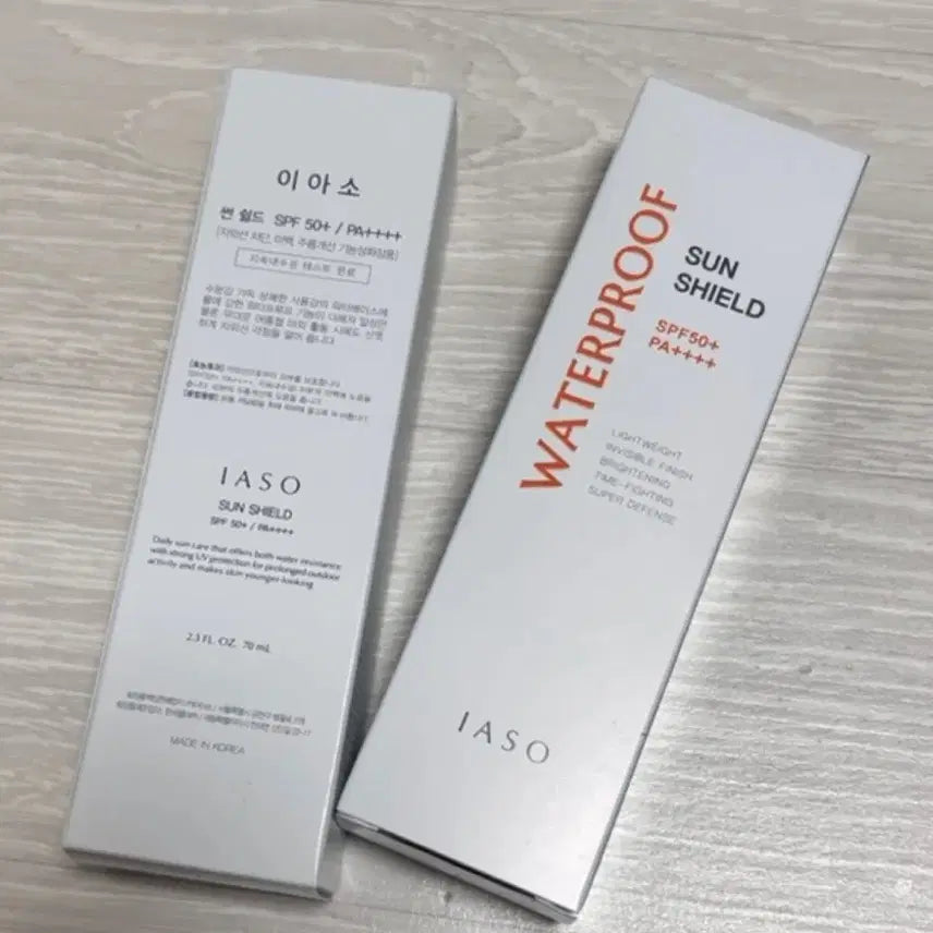[BUNJANG] IAASO Sunshield Waterproof Sun Cream SPF50+ PA++++ 70ml / 이아소 썬크림