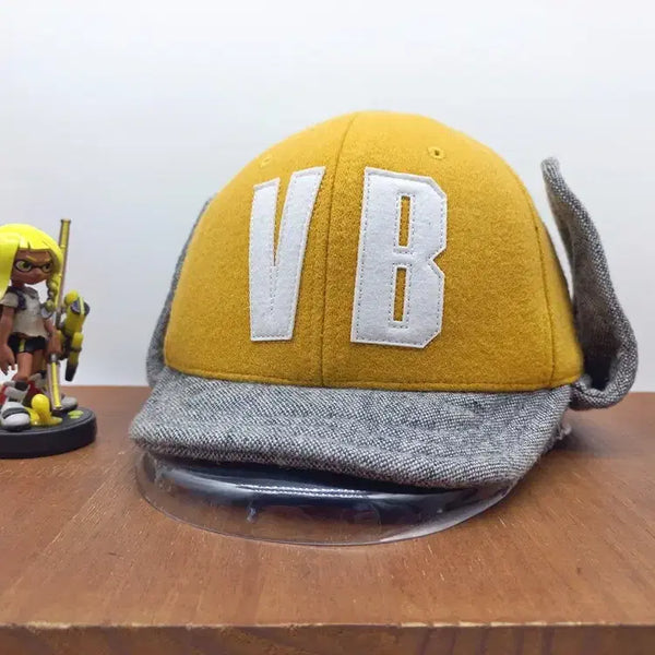 [BUNJANG] VITAL BLUE VB Mustard Earflap Riding Cap / VITAL BLUE 바이탈블루 귀달이 라이딩 모자 VB 머스타드