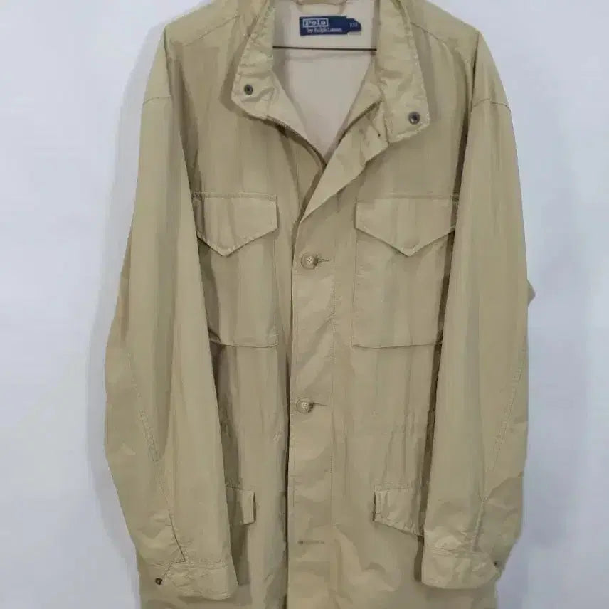 [BUNJANG] Polo Ralph Lauren M65 Nylon Field Jacket Beige XXL / 폴로 랄프로렌 바람막이 m65 나일론 필드 자켓 베이지 xxl