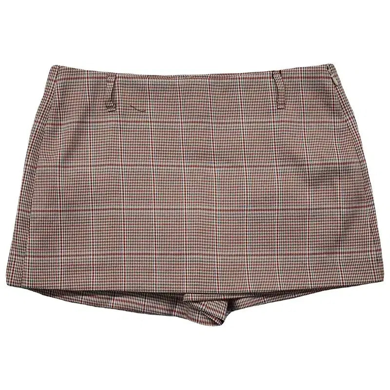 [BUNJANG] Untold Label Check Brown Mini Skirt - M / [새상품] 언톨드레이블 체크 브라운 미니스커트 M