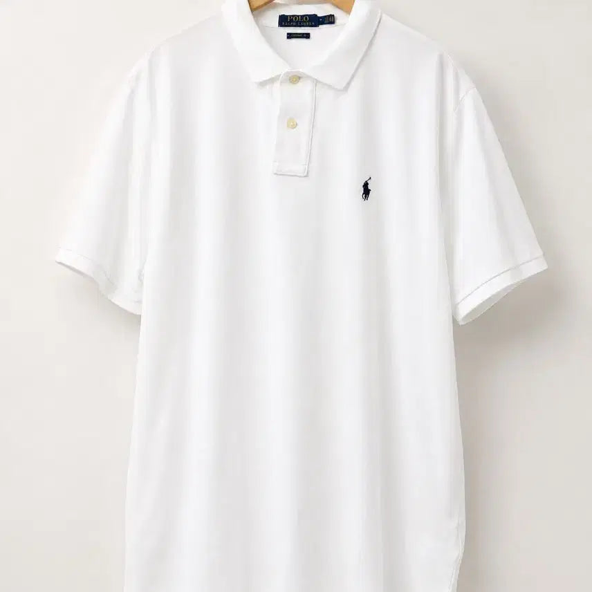 [BUNJANG] Polo Ralph Lauren White Short Sleeve Polo Shirt / 폴로 랄프로렌 화이트 반팔 카라티