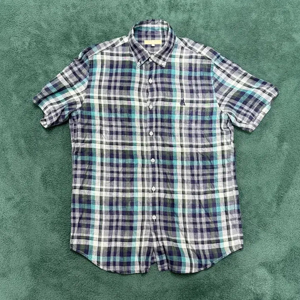 [BUNJANG] Beanpole Check Short-Sleeve Shirt (Size 95) / 빈폴 체크 반팔 셔츠 (95)