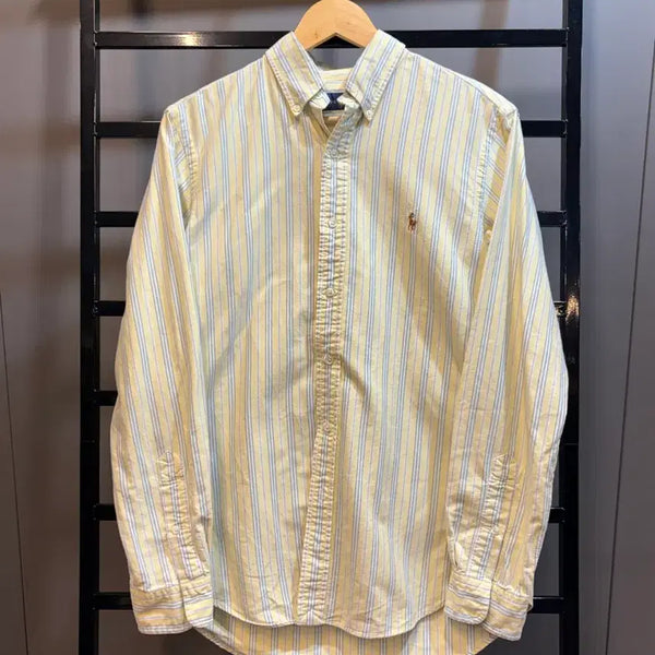 [BUNJANG] Polo Ralph Lauren Yellow Stripe Shirt / [M] 폴로 옐로우 스트라이프 셔츠 남방 3.9