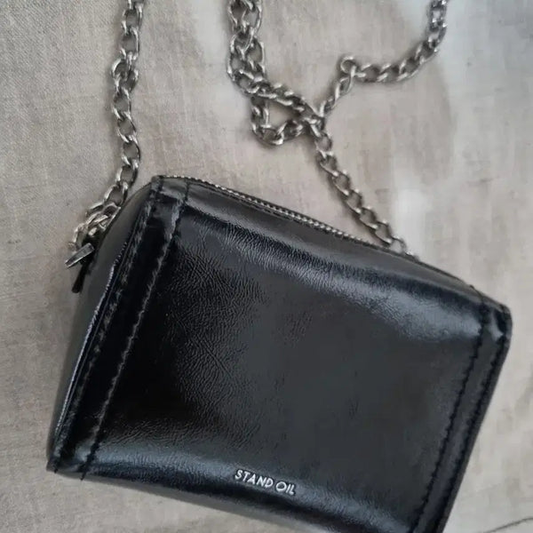 [BUNJANG] Stand Oil Chain Mini Crossbody Bag Black / 스탠드오일  체인 미니 크로스백 블랙