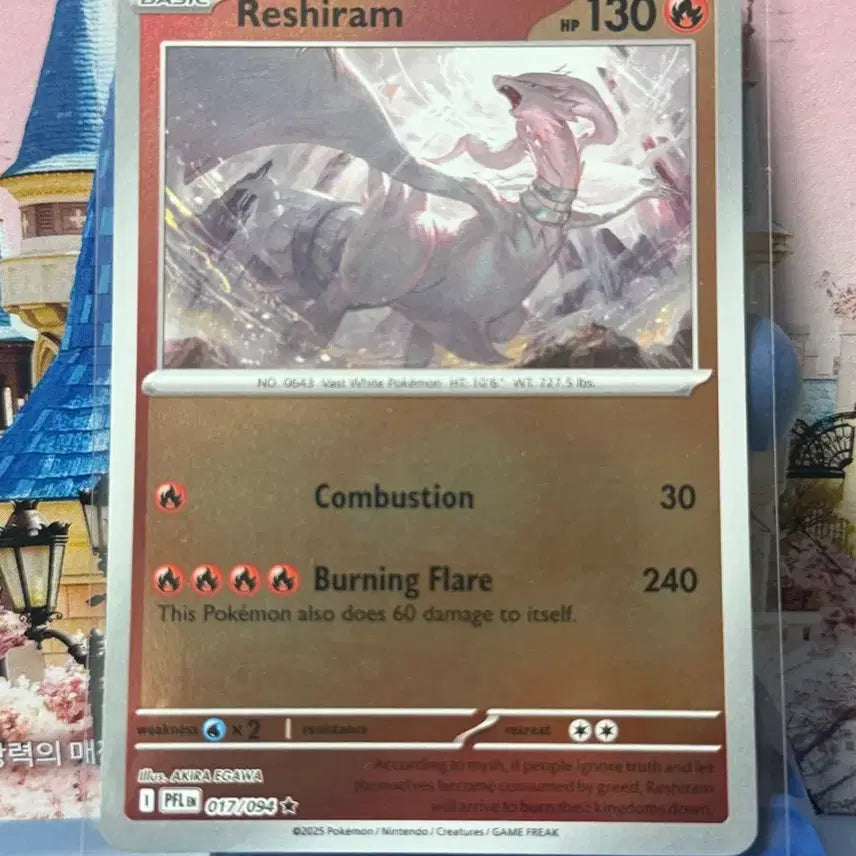 [BUNJANG] North America Reshiram Holo Pokemon Card / 북미 포켓몬카드 레시라무 홀로