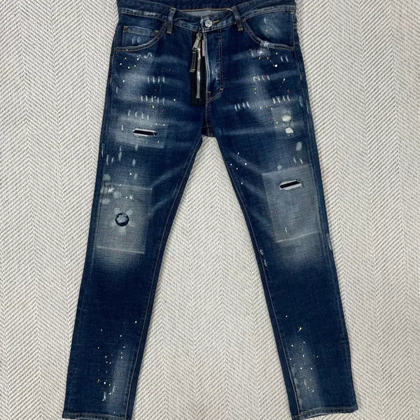 [BUNJANG] Dsquared2 Painting Destroyed Slim Jeans Size 48 / 디스퀘어드2 페인팅 디스트로이드 슬림진 48