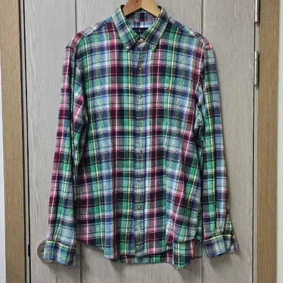 [BUNJANG] Polo Ralph Lauren Madras Check Shirt - Multicolor, Men's Classic Fit L / [L,국내105] 폴로 랄프로렌 멀티 컬러 마드라스 체크 셔츠