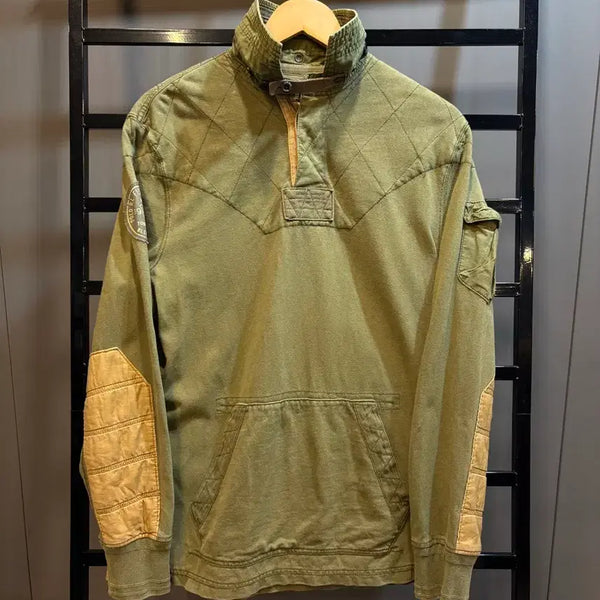 [BUNJANG] Polo Ralph Lauren Military Olive Quarter-Zip Sweatshirt Custom Fit / [M] 폴로 랄프로렌 밀리터리 올리브 쿼터집업 스웨트 커스텀핏 8.9
