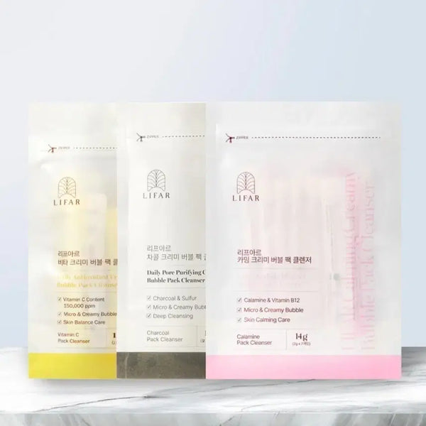[BUNJANG] Leafar Cleansing Powder Wash 7-Day Kit (3 Pack) / 새상품 리프아르 클렌징 파우더 워시 7일 키트 총 3개 여행용 트래블