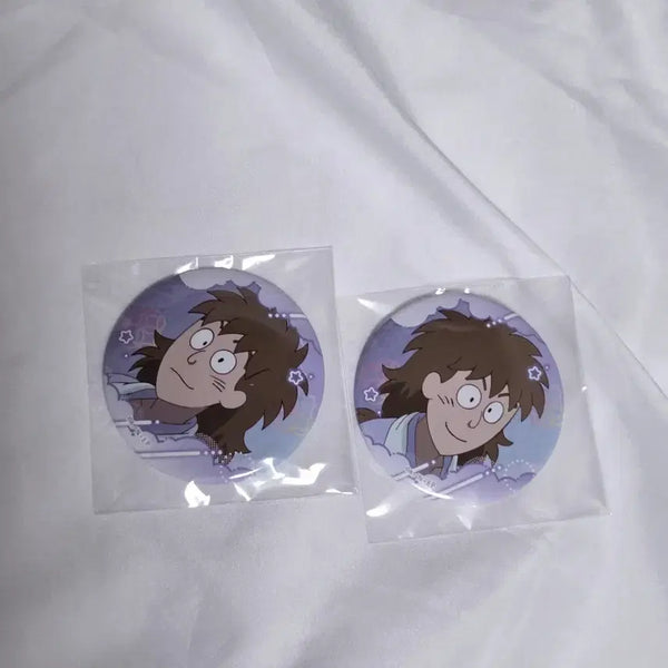 [BUNJANG] Nintama Rantarō Hyakumenjō Can Badge Set - Raizo & Saburo (5th Year) / 닌타마란타로 백면상 캔뱃지 쌍닌 라이조 사부로 5학년(일괄)