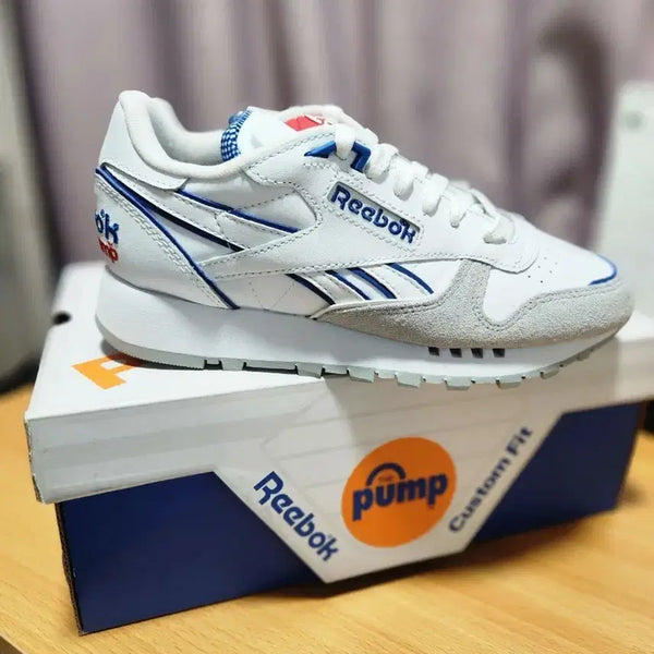 [BUNJANG] Reebok Pump Custom Fit White/Blue 230mm / (새상품)리복 펌프 커스텀핏 흰/파랑 230mm