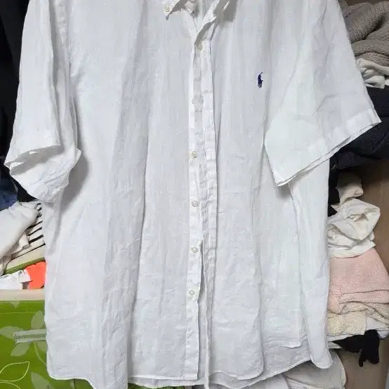 [BUNJANG] Polo Ralph Lauren Linen Shirt White XXL / 폴로 랄프로렌 린넨셔츠 화이트Xxl