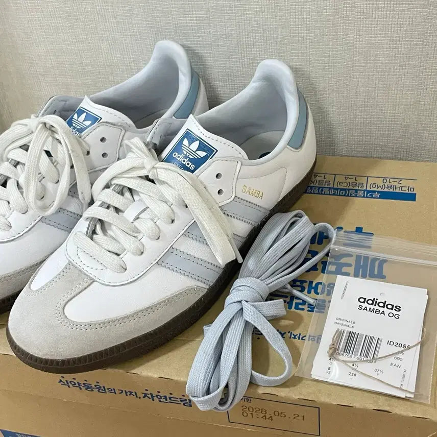 [BUNJANG] Adidas Samba OG Halo Blue White/Blue / 230) 아디다스 삼바 OG 헤일로 블루 화이트/블루