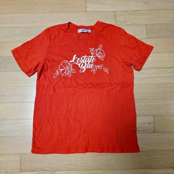 [BUNJANG] 8seconds Embroidered Short Sleeve T-Shirt / 에잇세컨즈 여성 자수 반팔 티셔츠 M 1번착용