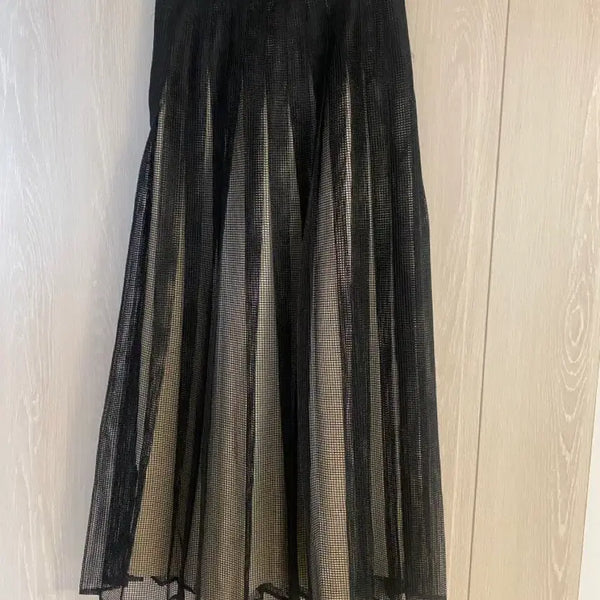[BUNJANG] ORR Pleated Long Skirt Black / 오르 플리츠롱 스커트