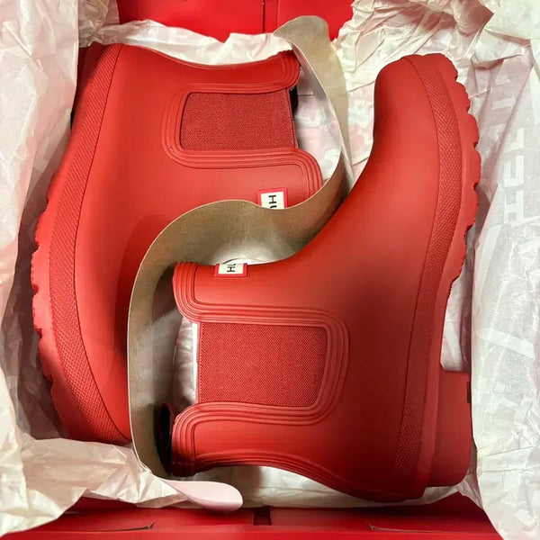 [BUNJANG] Hunter Chelsea Boots Red / 헌터 첼시 부츠 레드(새상품급)