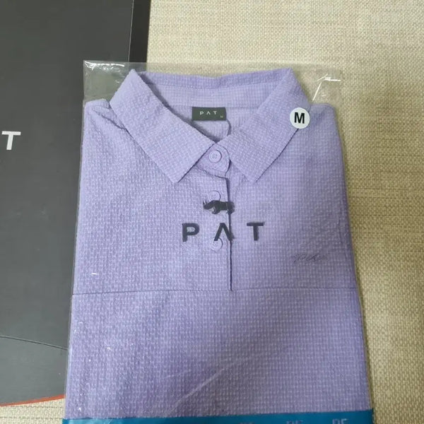[BUNJANG] PAT Woven Seeker Collar T-shirt Violet / (택.포장 그대로)PAT 우븐 서커 카라 티셔츠. 바이올렛.95
