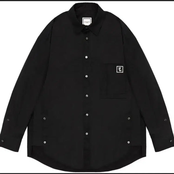 [BUNJANG] Wooyoungmi Black Back Logo Shirt / 우영미 셔츠 블랙[우영미 백로고 셔츠(W201SH13814B)]
