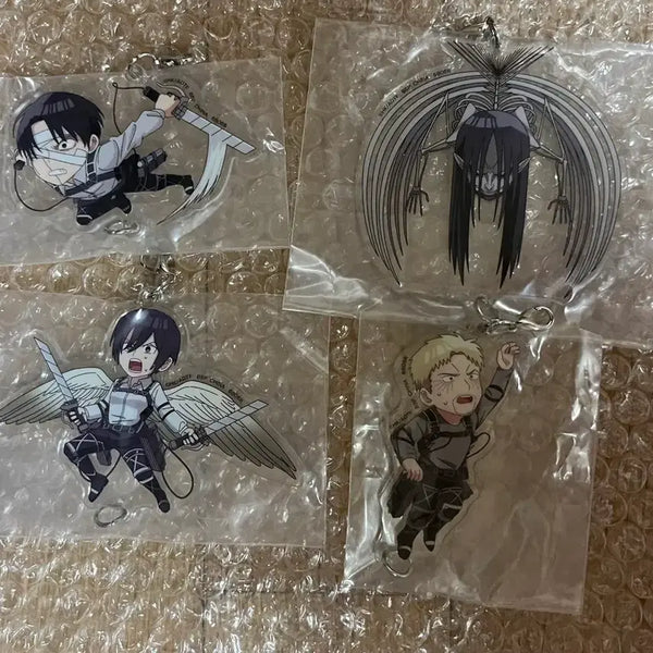 [BUNJANG] Attack on Titan Kuji Set Acrylic Standees (Levi, Mikasa, Reiner) / 진격의거인 쿠지 아크릴 4종 일괄 미개봉 (리바이 미카사 라이너)