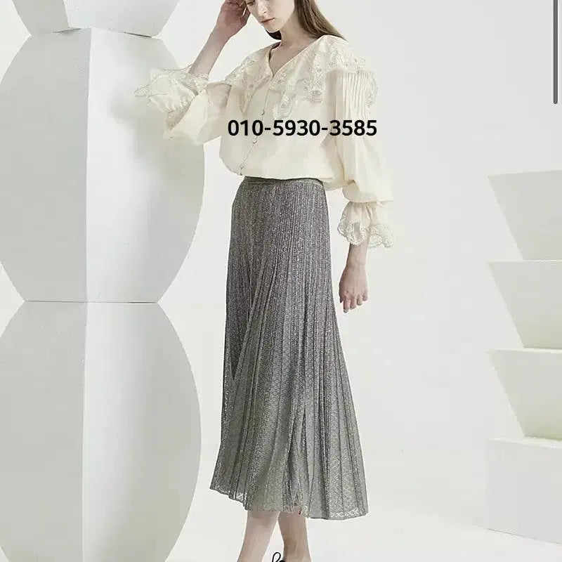 [BUNJANG] TIME Cream Silk Blouse / 타임 완판 블라우스 새상품
