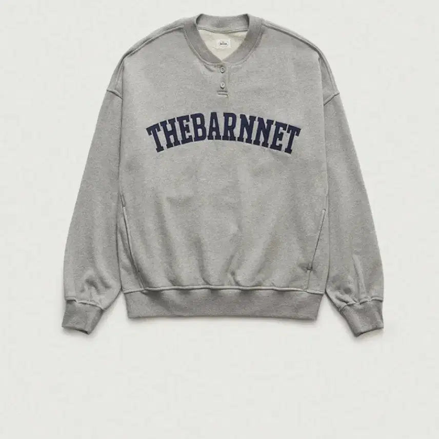 [BUNJANG] TheBarnet Rovey Henryneck Sweatshirt Grey / 더바넷,Rovey Henryneck Sweat Shirt Grey