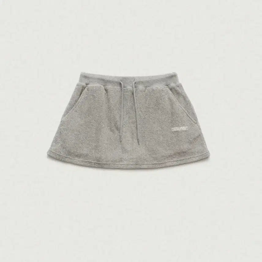 [BUNJANG] The Barnet Terry Logo Drawstring Skirt - Grey / 더바넷,Terry Logo Drawstring Skirt_Grey