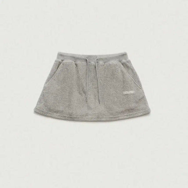 [BUNJANG] The Barnet Terry Logo Drawstring Skirt - Grey / 더바넷,Terry Logo Drawstring Skirt_Grey