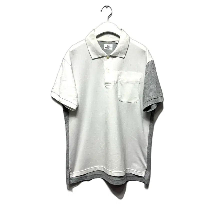 [BUNJANG] Engineered Garments x Uniqlo Color Block Pique Polo Shirt / 엔지니어드 가먼츠 x 유니클로 배색 피케셔츠