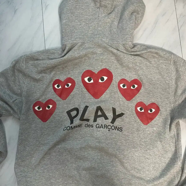 [BUNJANG] Comme des Garçons Play 5-Heart Logo Hoodie / 꼼데가르송 5 하트 후드집업