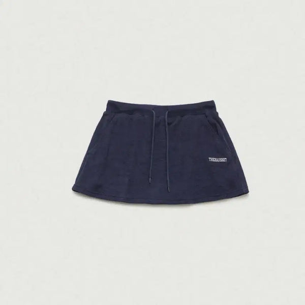 [BUNJANG] The Barnet Terry Logo Drawstring Skirt - Navy / 더바넷, Terry Logo Drawstring Skirt_Navy
