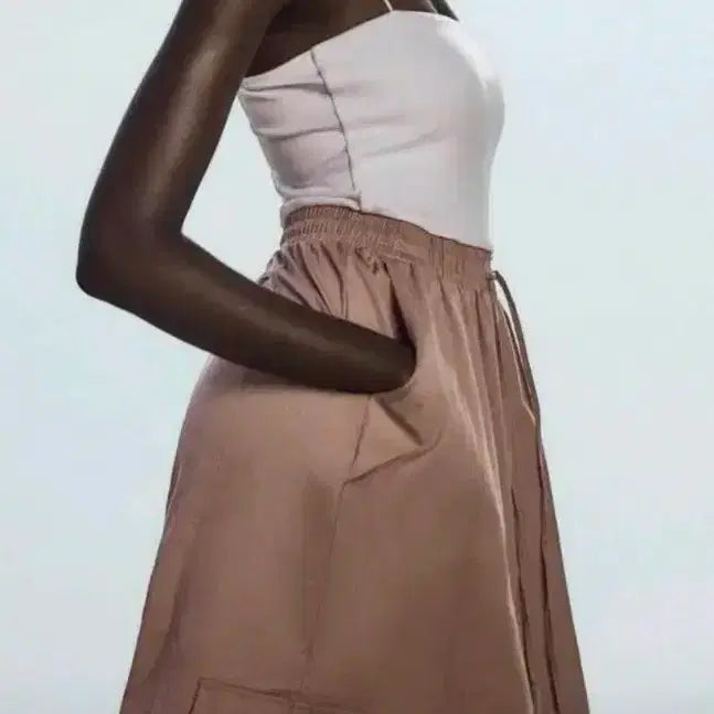 [BUNJANG] Zara White Ribbed Maxi Strap Summer Dress - Size S / 새상품 자라 맥시 롱 끈 나시 여름 원피스 휴양지룩  귀욤 이쁨  S 55