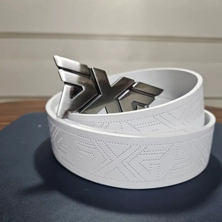 [BUNJANG] PXG Men's Golf Pin Belt White / 남성 골프 핀벨트 흰색