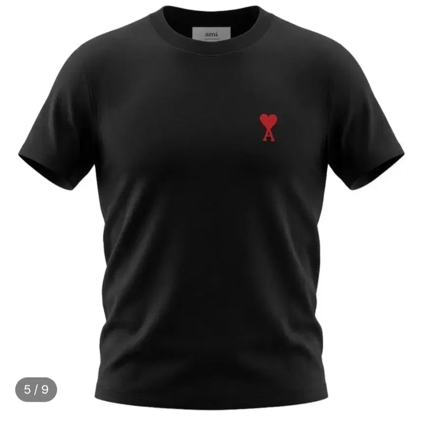 [BUNJANG] AMI Red Wappen T-Shirt Black/White/Navy / 초특가))아미 레드와펜 M.L.XL 반팔 블랙/화이트/네이비 새상품