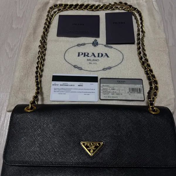 [BUNJANG] Prada Saffiano Leather Shoulder Bag / 프라다 사피아노 숄더백 급처