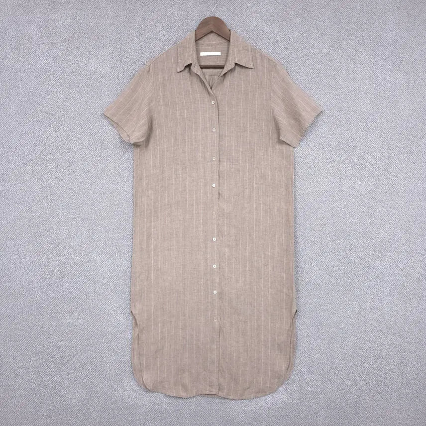 [BUNJANG] WATER 100% Linen Summer Short-Sleeve Dress Size 77 / WATER [린넨100%] 여성 썸머 린넨 반팔 원피스 77