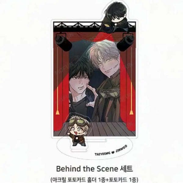 [BUNJANG] Stage Behind Acrylic Photocard Holder (Sealed) + Bangtan Official Photocard / 스테이지비하인드 아크릴 포카홀더 미개봉+방포 1장