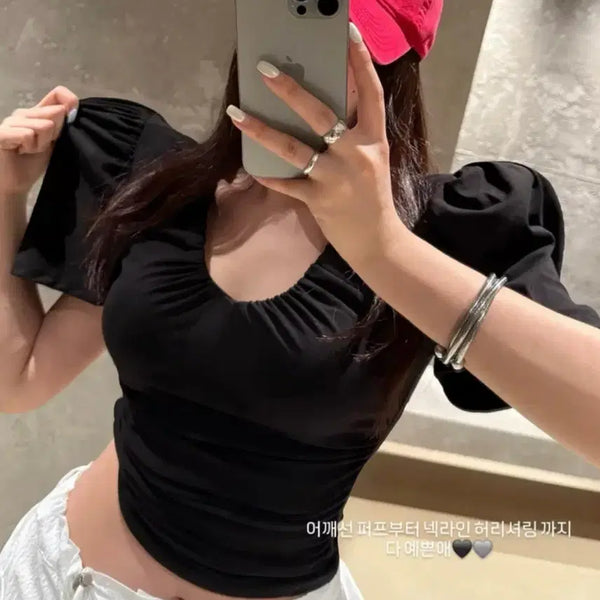 [BUNJANG] Sage Cap Two You Sheer T-Shirt Black / <미착용 새상품> 세이지 캡 투유셔링티 <블랙>