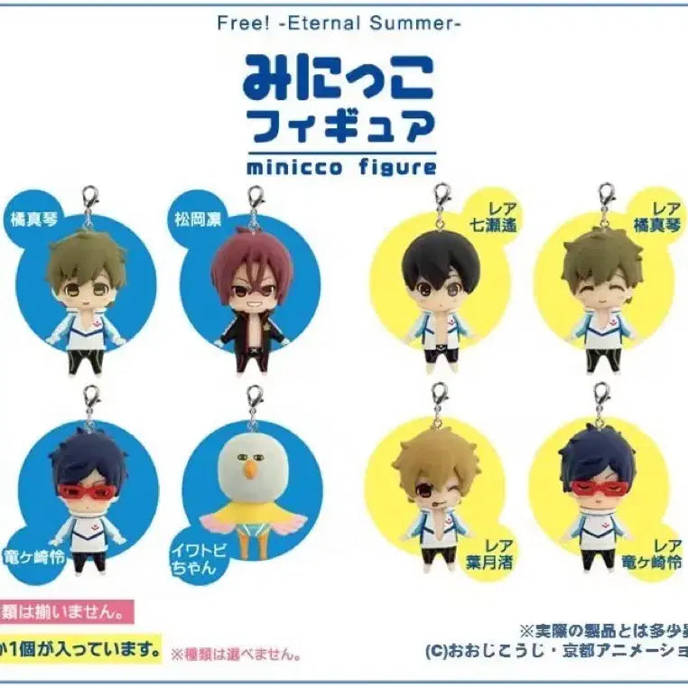 [BUNJANG] Free! Minikko Figure Keychain Box (10 pcs) / 프리! free! 미닛코 피규어 키링 박스
