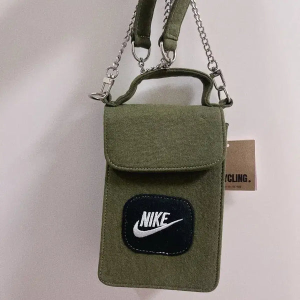 [BUNJANG] Nike Upcycled Crossbody Bag Khaki / 나이키 크로스백 카키 업사이클