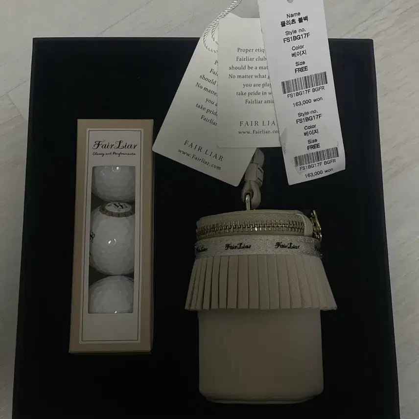 [BUNJANG] Fair Liar Golf Ball Bag with 3 Golf Balls Set / 페어라이어 볼백 , 골프공 세트