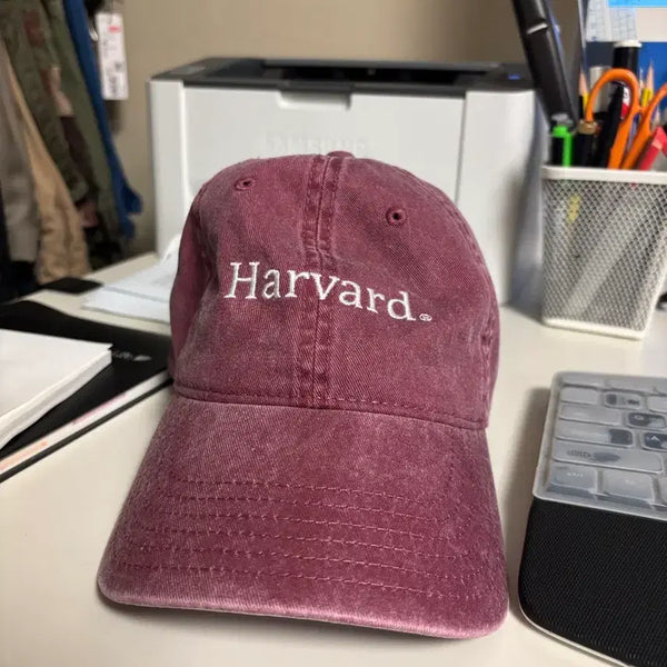 [BUNJANG] Harvard University Burgundy Ball Cap / 하버드 대학교 볼캡 버건디 (하버드 직접구매제품)