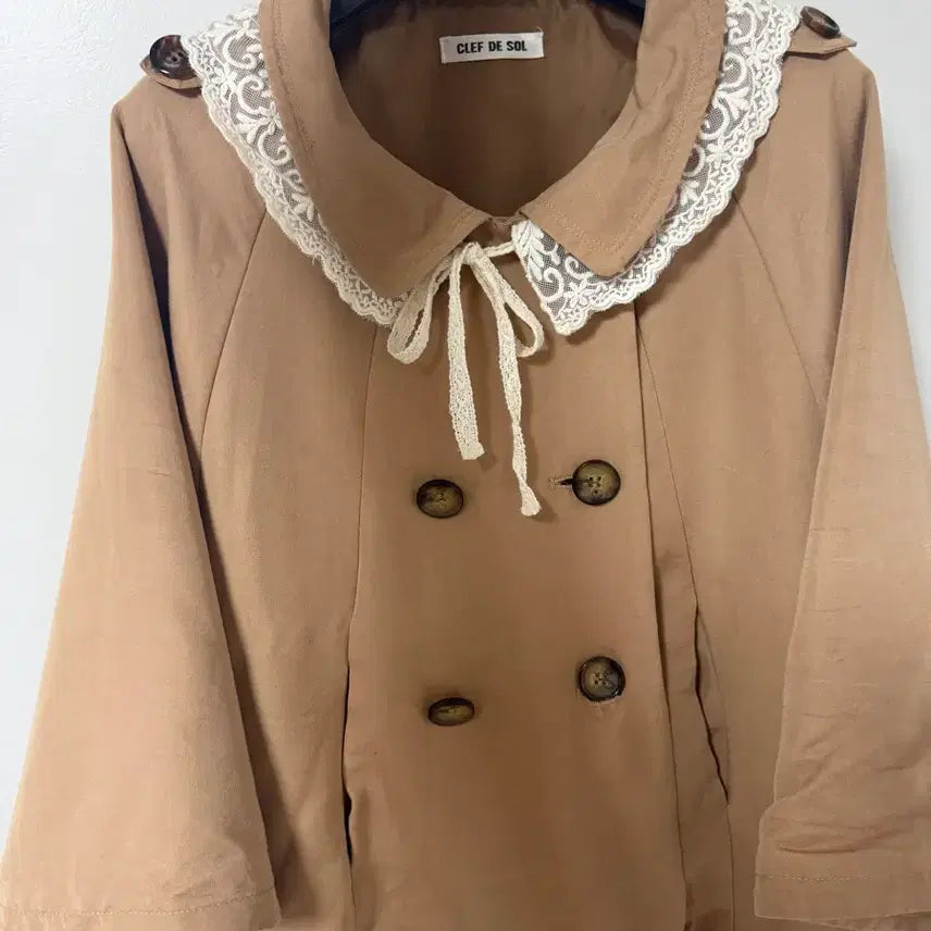 [BUNJANG] Latte Gyaru Style Poncho Cape Jacket / 급처) 핀터레스트 라떼갸루 일녀깔 판초 케이프 자켓