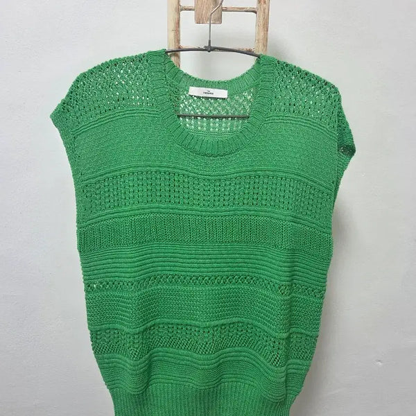 [BUNJANG] Renoma Sleeveless Knit Top / 레노마 캡소매 니트