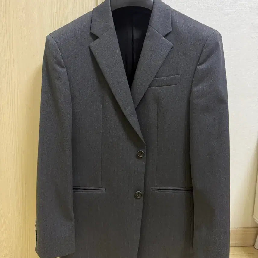[BUNJANG] SYSTEM Slim Fit Two-Button Blazer Grey Size 48 / 시스템 슬림핏 그레이 투버튼 블레이저 48