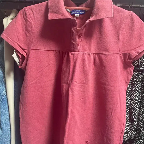 [BUNJANG] Burberry Blue Label Pink Polo T-Shirt / 버버리 블루라벨 핑크색 pk