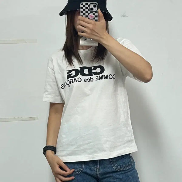 [BUNJANG] Comme des Garçons CDG Logo T-Shirt White / 꼼데가르송 CDG 로고 반팔 티셔츠 화이트